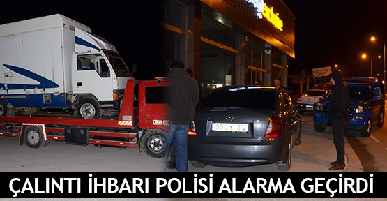 BAFRA DA ÇALINTI KAMYONET İHBARI POLİSİ ALARMA GEÇİRDİ