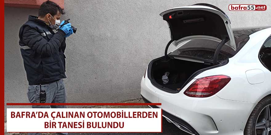 Bafra’da çalınan otomobillerden bir tanesi bulundu!