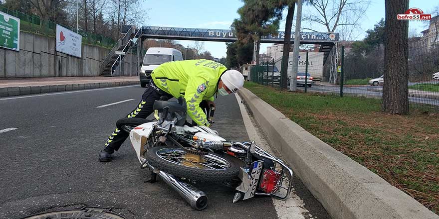 Samsun'da motosiklet kazası!