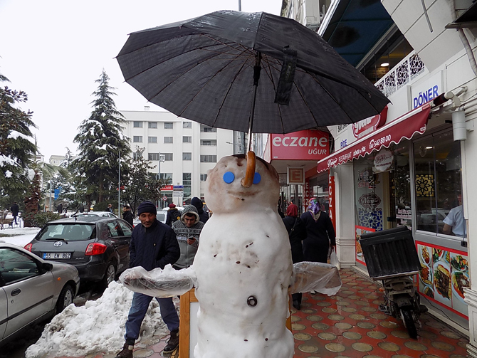 Bafra'da Kardan Adam Keyfi