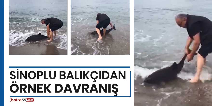 Sinoplu balıkçıdan örnek davranış