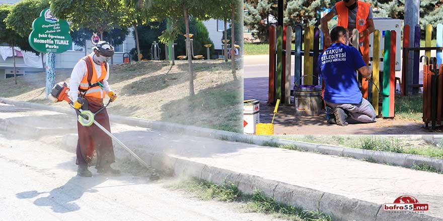 Atakum'da geçen yıl beş yeni park hizmete açıldı