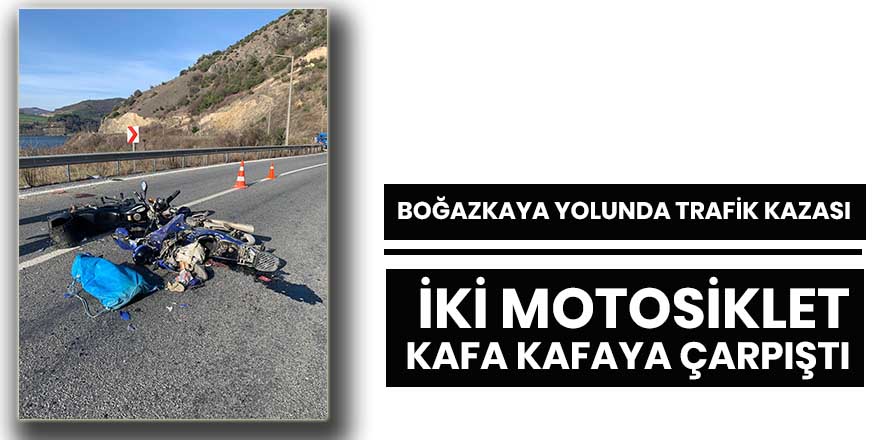 Boğazkaya yolunda trafik kazası