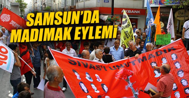 Samsun'da Madımak Olayları protesto edildi