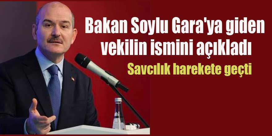 Bakan Soylu Gara'ya giden  vekilin ismini açıkladı