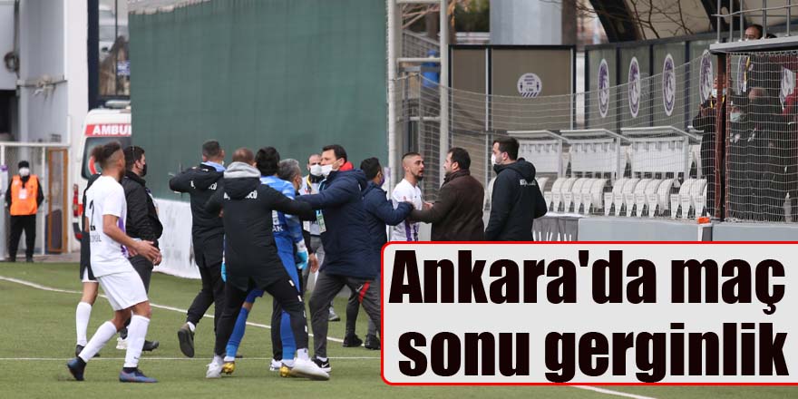 Ankara'da maç sonu gerginlik