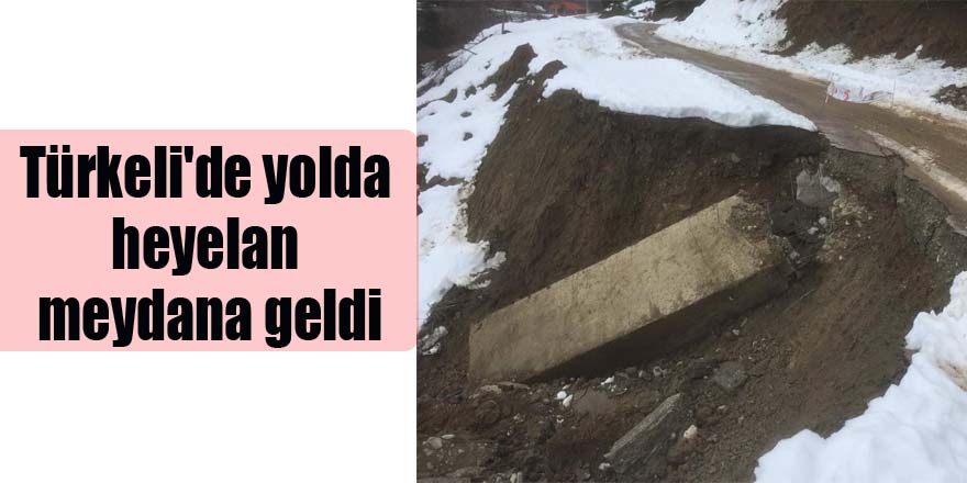 Türkeli'de yolda heyelan meydana geldi