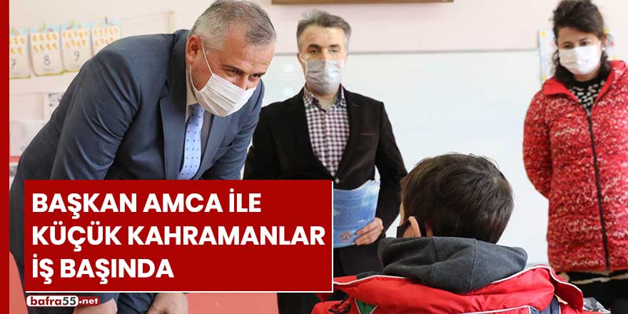 "Başkan amca ile küçük kahramanlar iş başında"