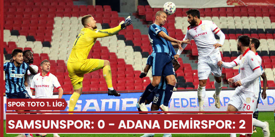 Spor Toto 1. Lig: Samsunspor: 0 - Adana Demirspor: 2