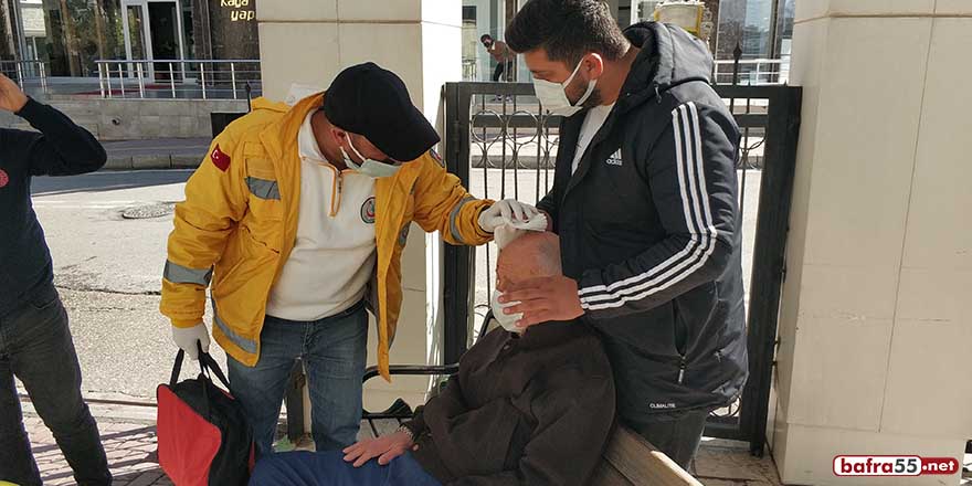 Samsun'da yaşlı adamın kafasına elektronik bariyer çarptı