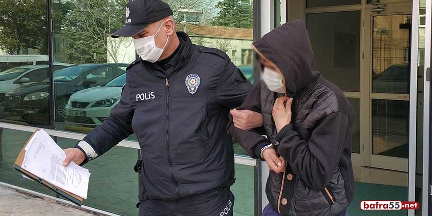 Samsun'da işyerinden bilgisayar çalan şahıs tutuklandı