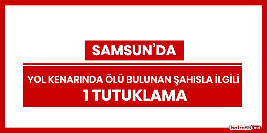 Samsun'da yol kenarında ölü bulunan şahısla ilgili 1 tutuklama