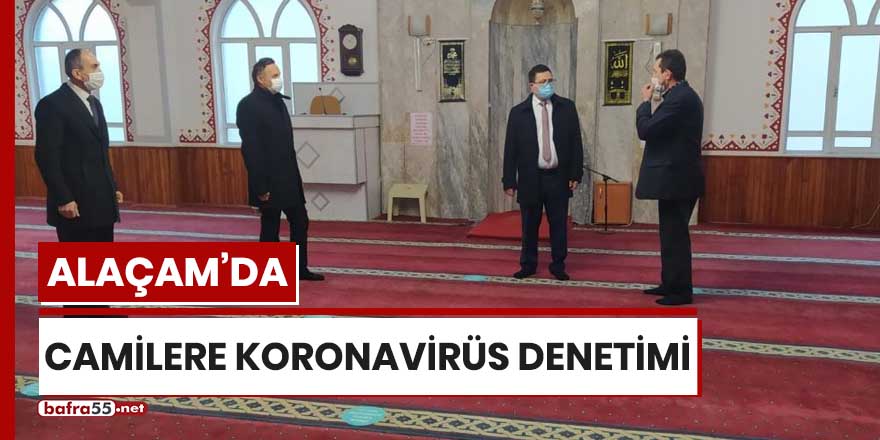 Alaçam'da camilere koronavirüs denetimi