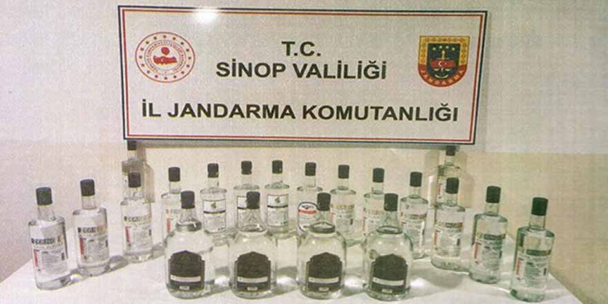 Sinop’ta 24 litre etil alkol ele geçirildi