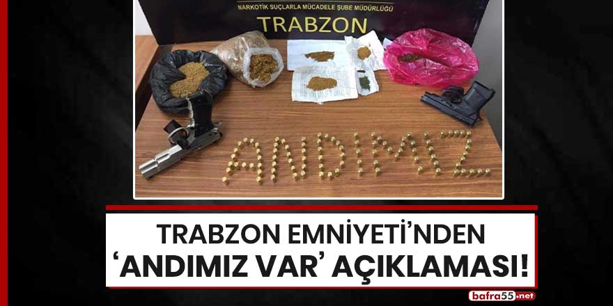 Trabzon Emniyeti'nden 'Andımız Var' açıklaması!