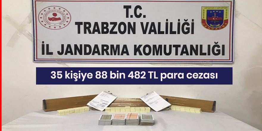 35 kişiye 88 bin 482 TL para cezası