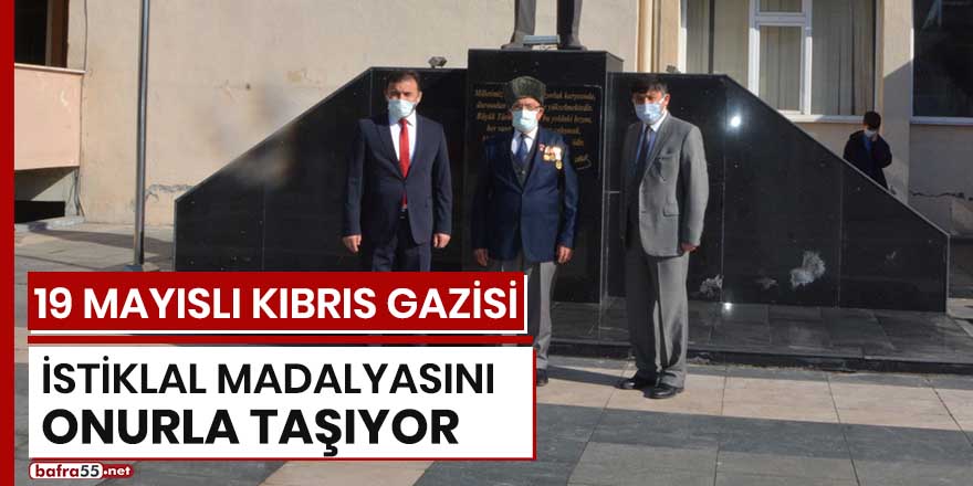 19 Mayıslı Kıbrıs Gazisi İstiklal Madalyasını onurla taşıyor