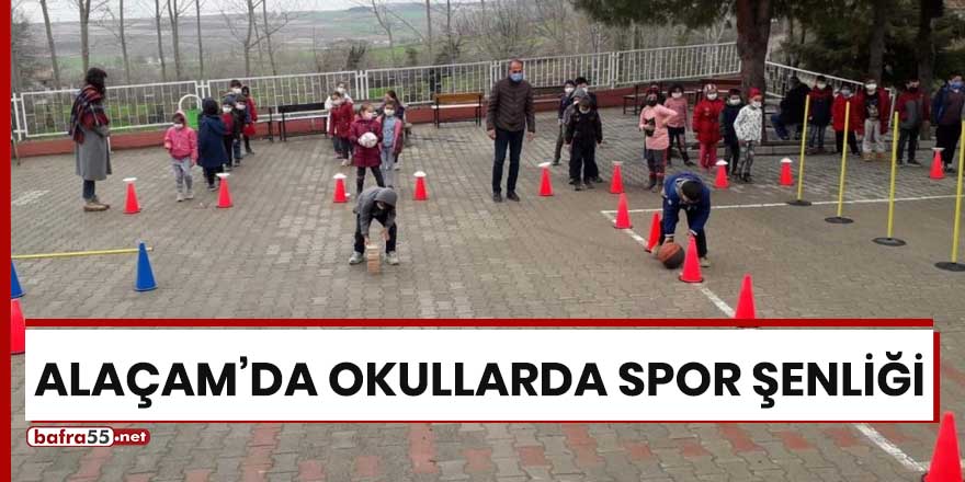 Alaçam'da okullarda spor şenliği