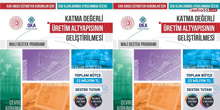 OKA'dan üretim altyapısına 23 milyonluk destek