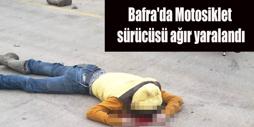 Bafra'da Motosiklet sürücüsü ağır yaralandı