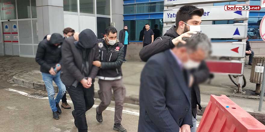 Samsun'da uyuşturucu ticaretinden gözaltına alınan 5 kişi adliyede