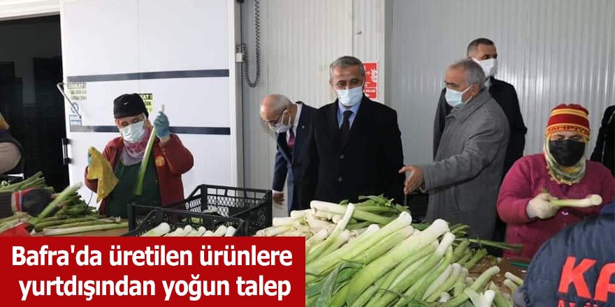 Bafra'da üretilen ürünlere yurtdışından yoğun talep