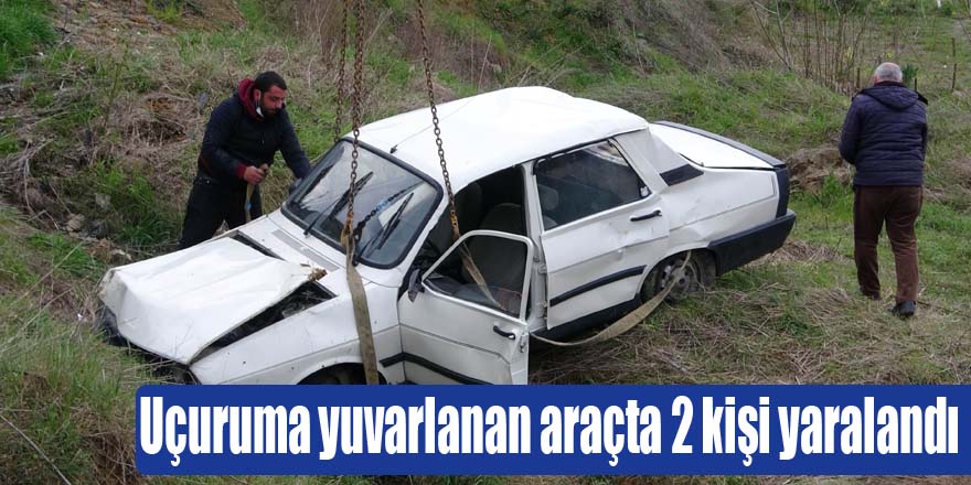 Uçan araçta bulunan 2 kişi yaralandı