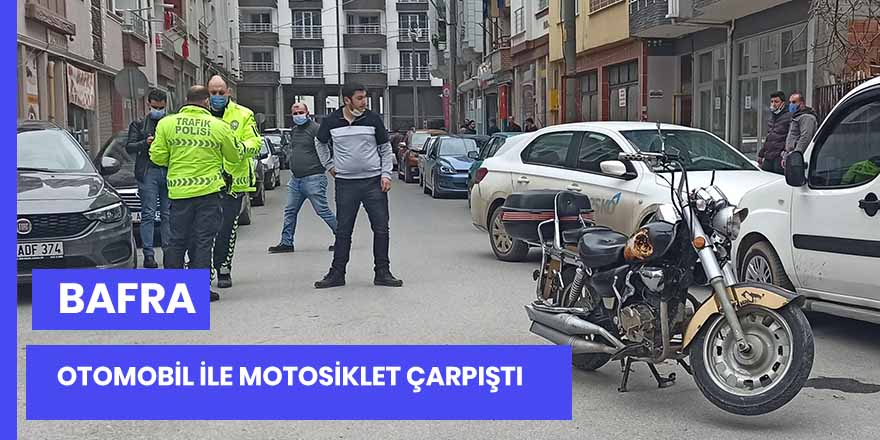 Otomobil ile motosiklet çarpıştı: 1 yaralı