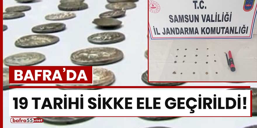 Bafra'da 19 tarihi sikke ele geçirildi!