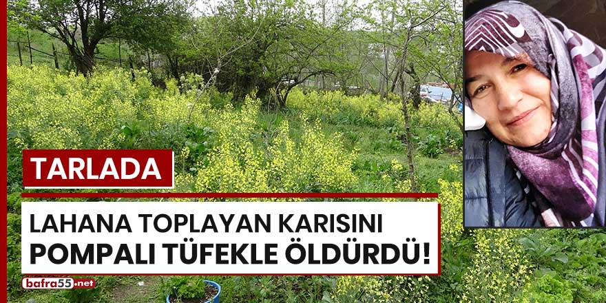 Tarlada lahana toplayan karısını pompalı tüfekle öldürdü!