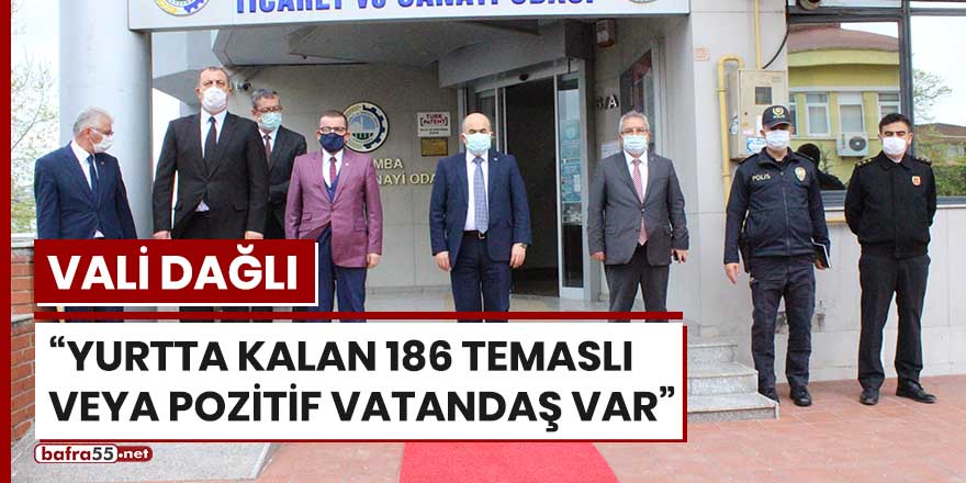 Vali Dağlı: “Yurtta kalan 186 temaslı veya pozitif vatandaş var”