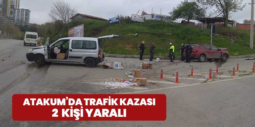 Samsun'da trafik kazası: 2 yaralı