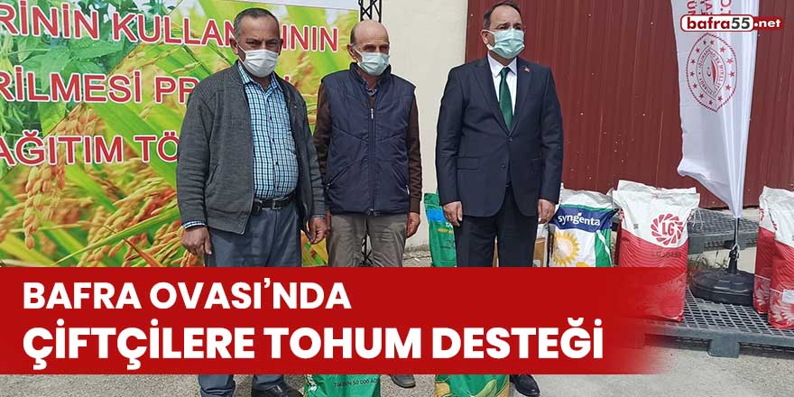 Bafra Ovası'nda çiftçilere tohum desteği