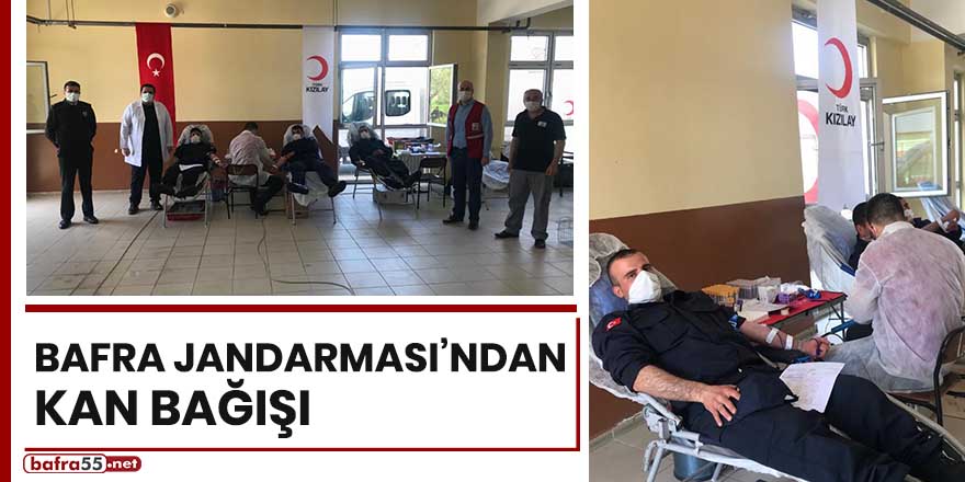 Bafra Jandarması'ndan kan bağışı