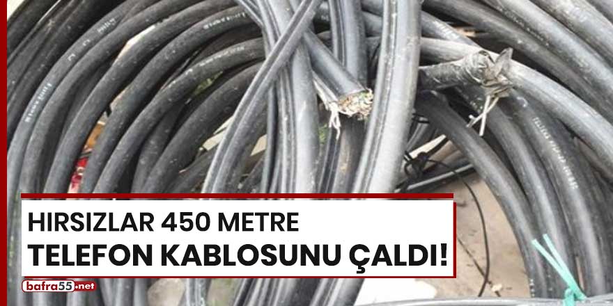 Hırsızlar 450 metre telefon kablosunu çaldı!