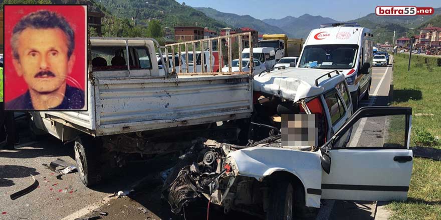 Trabzon'da feci kaza: 1 ölü