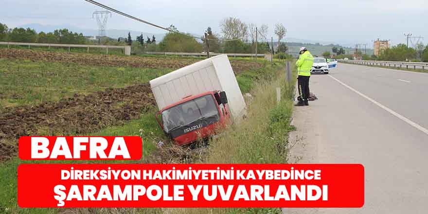 Kamyonet Sarampole Yuvarlandı