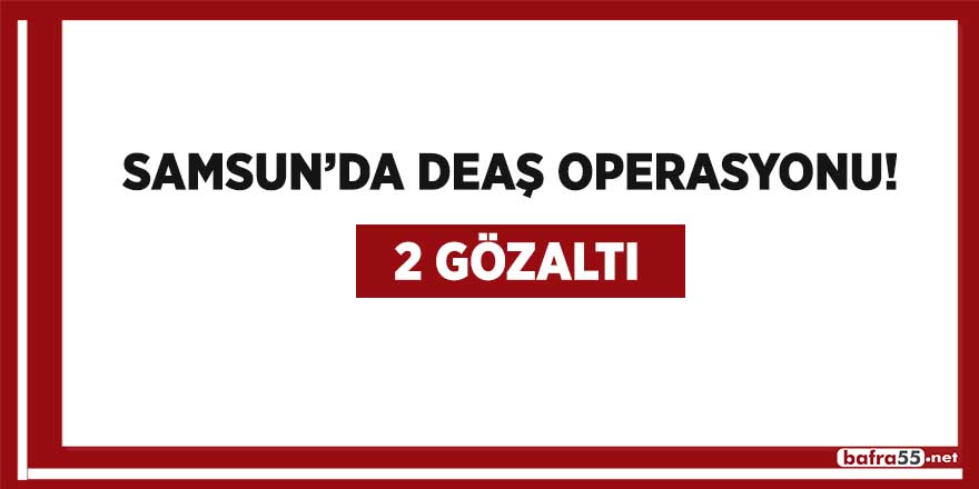 Samsun'da DEAŞ operasyonu: 2 gözaltı