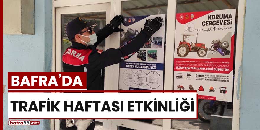 Bafra'da Trafik Haftası etkinliği