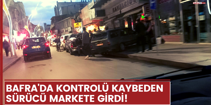 Kontrolü kaybeden sürücü markete girdi!