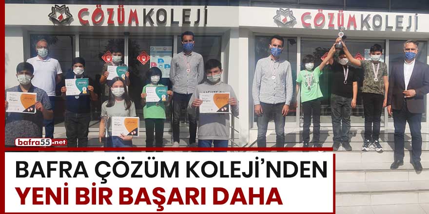 Bafra Çözüm Koleji’nden yeni bir başarı daha