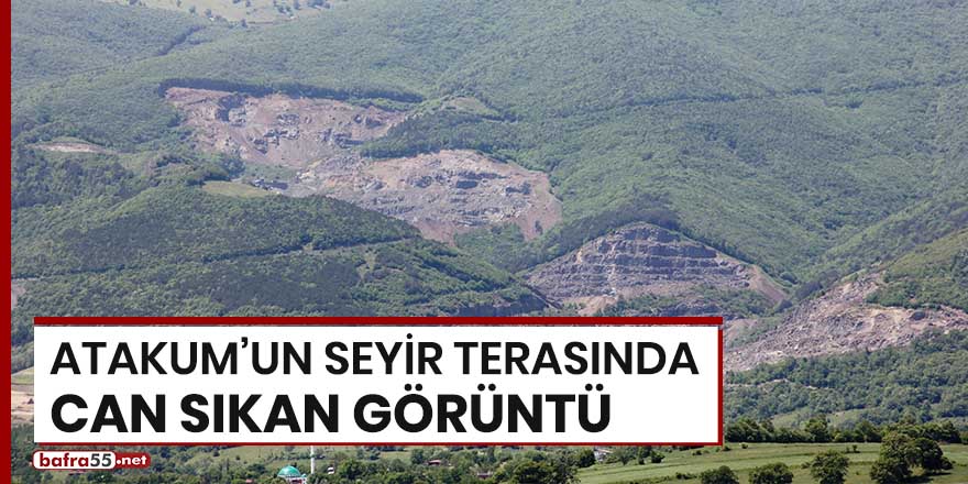 Atakum'un seyir terasında can sıkan görüntü