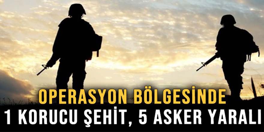 Bitlis’te 1 korucu şehit, 5 asker yaralı