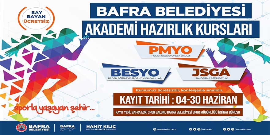 Bafra'da ikinci akademi hazırlık kurs kayıtları devam ediyor