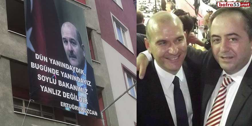 Soylu’ya Türkeli’den destek pankartı