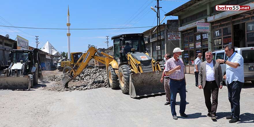 Havza’da sanayi sitesinde altyapı ve yol çalışması başladı