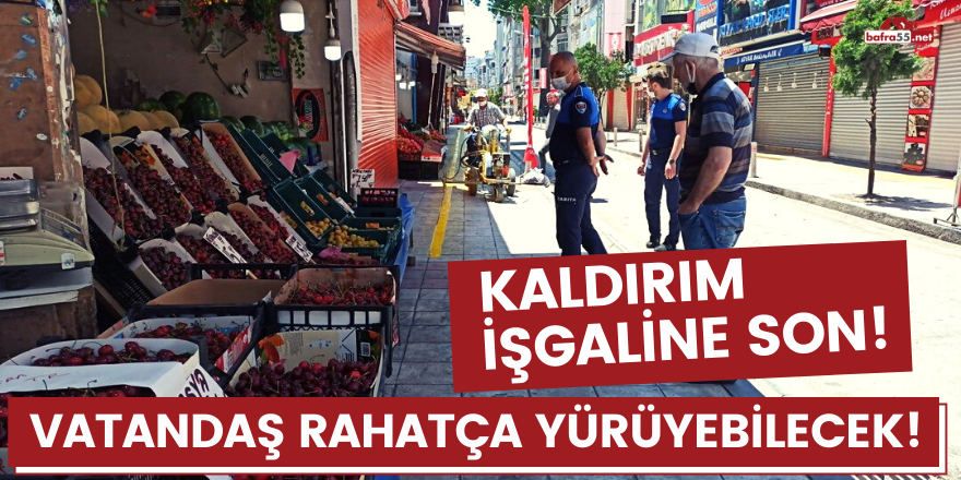 Samsun'dan kaldırım işgaline çizgili önlem!