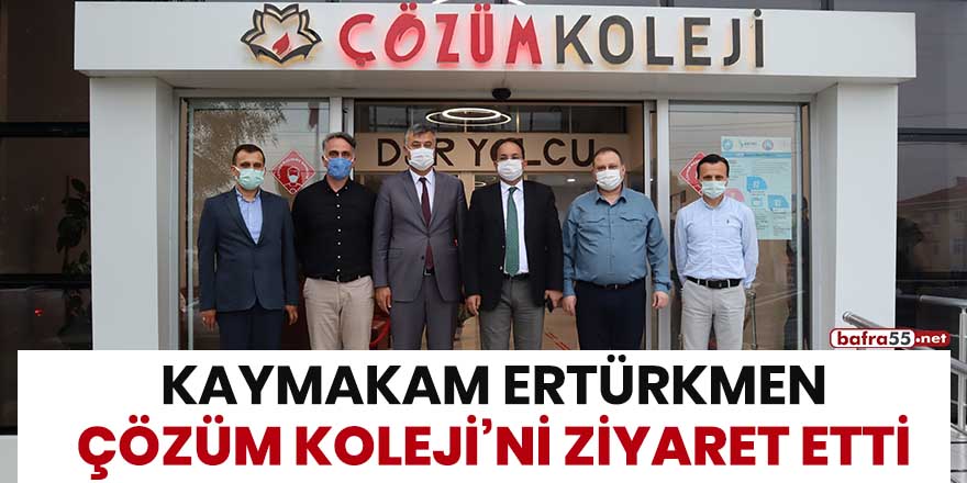 Kaymakam Ertürkmen'den Çözüm Koleji'ni ziyaret etti