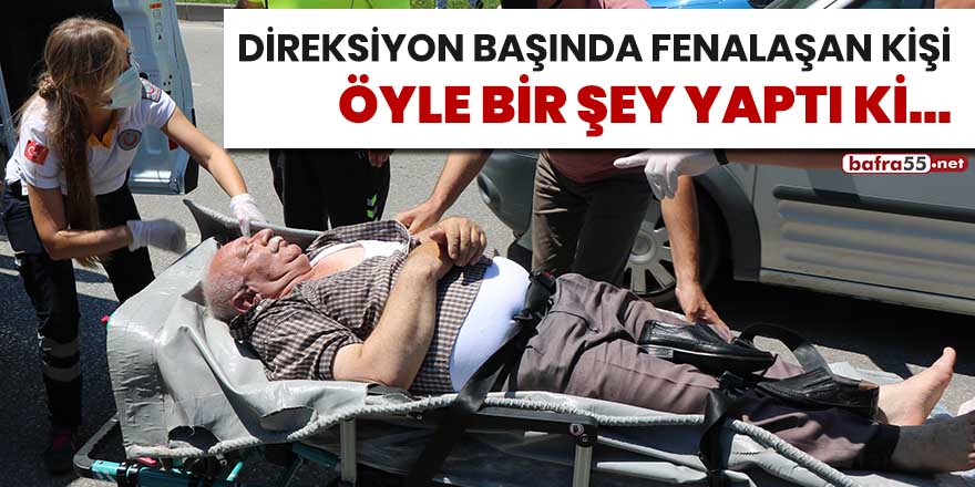 Direksiyon başında fenalaşan kişi öyle bir şey yaptı ki...