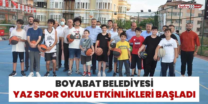 Boyabat Belediyesi yaz spor okulu etkinlikleri başladı